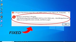 FIXED Win32Bridgeserverexe Startup Error in Windows 10  3 solution  2024 [upl. by Nehte313]