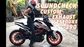 To DB Killer or Not to DB Killer  Custom Exhaust for KTM Duke 390  Soundcheck [upl. by Aduh836]