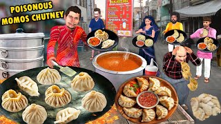 Lalchi Momos Wale Ki Poisonous Mayonnaise Chutney Famous Street Food Hindi Kahaniya Moral Stories [upl. by Alehs]