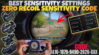 NEW UPDATE 35 💥 BEST SENSITIVITY CODE  CONTROL SETTINGS PUBG MOBILEBGMI [upl. by Notlrac]