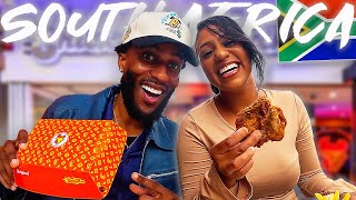 American Tries Most Popular Fast Food In South Africa 🇿🇦  Chicken Licken [upl. by Nage251]