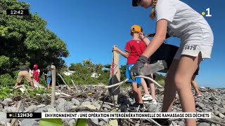 Cinq tonnes de déchets ramassés ce dimanche matin sur le front de mer de SainteMarie [upl. by Quinn638]