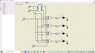 Design of Demultiplexer using SimulIDE [upl. by Schalles]