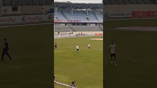 Lord Liton Das playing football in Mirpur stadium 🧐 shorts cricketlover litondas banvssa short [upl. by Mathian160]