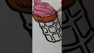 ASMR Color With Me Ice cream Cone art ohuhumarkers at lazadaph colors relaxingcoloring [upl. by Suoivatnod]