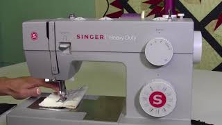 Singer Heavy Duty 4423 36 How to Thread a Twin Needle [upl. by Waddell]