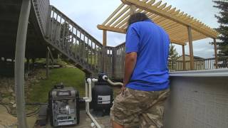 Time Lapse of a Swimming Pool Heater installation [upl. by Drooff]