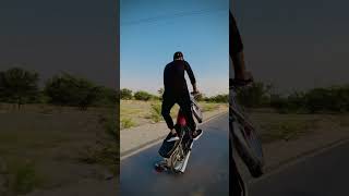 one wheeling 👑 bikeonewheeling stunt wheeliebike wheelie onewheeling fyp [upl. by Safir]