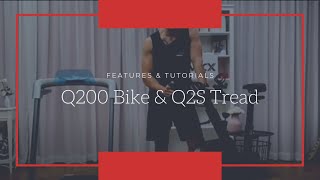 OVICX Q200 Exercise Bike amp Q2S Treadmill Tutorial  Features [upl. by Hazelton171]