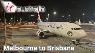 Midnight Flight On Virgin Australia  Melbourne To Brisbane flight travel review [upl. by Buttaro]