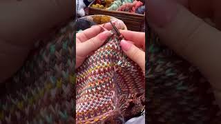 multicoloured knitting crochetknitting [upl. by Yanrahs]