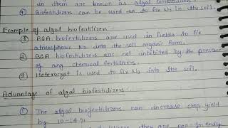 Algal biofertilizer MSc and bsc botany notes phycology [upl. by Neryt739]