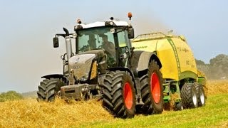 Fendt 826 Black Beauty and Krone Big Pack 1290XC  Hay Baling and Stacking [upl. by Oderfodog]