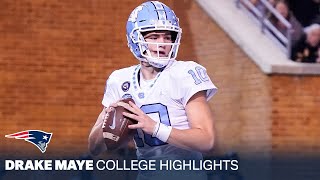 Drake Maye College Highlights UNC QB  New England Patriots 2024 NFL Draft Pick [upl. by Coe]