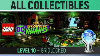 LEGO DC SuperVillains  Level 10  Gridlocked 🏆 100 All Collectibles Guide [upl. by Itsuj]