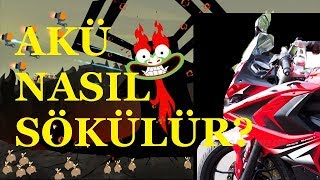 Bajaj Pulsar Rs 200 Motosiklet aküsü nasıl sökülür [upl. by Anala]