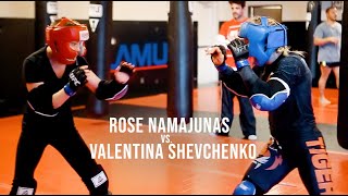 UFC Champions Hard Sparring  Valentina Shevchenko vs Rose Namajunas [upl. by Erait645]