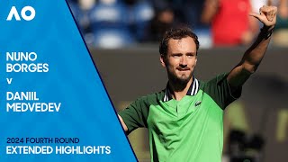 Nuno Borges v Daniil Medvedev Extended Highlights  Australian Open 2024 Fourth Round [upl. by Brezin]