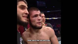 even inbetween rounds Khabib vs Conor was intense 😳 nocommentary [upl. by Pinette]