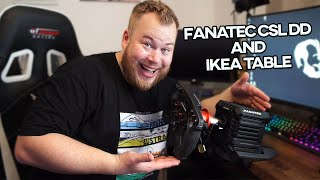 Testing Fanatec CSL DD on IKEA Table and CSL Pedals [upl. by Manlove]