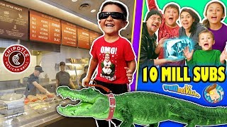 KID LOSES PET ALLIGATOR  CHIPOTLE STRANGERS amp More FUNnel V 10 MILLION SUBS Celebratin [upl. by Bush]