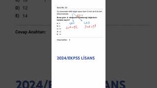 2024 EKPSS LİSANS 8soru [upl. by Lengel]