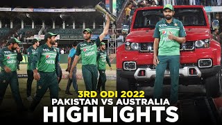 Highlights  Pakistan vs Australia  3rd ODI 2022  PCB  MM2K  PAKvAUS  SportsCentral [upl. by Ayram]