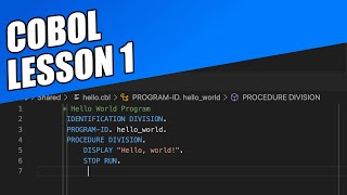 COBOL Lesson 1  Introduction [upl. by Lemuel]