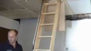 Timber 2 Section Loft Ladder [upl. by Ahsikar]