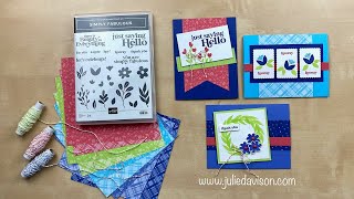 3 Easy Card Layouts with Stampin Up Simply Fabulous Stamp Set amp NEW In Colors [upl. by Hsetirp]