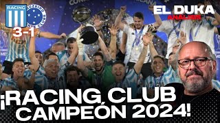 ¡RACING CLUB CAMPEÓN 2024 Racing club vs Cruzeiro 31  ELDUKA [upl. by Nnylacissej]