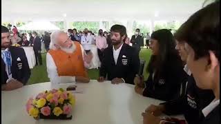 ndian Athletes amp Neeraj Chopra Meet PM Narendra Modi Team India Olympics 2020 Winners Felicitation [upl. by Bondie]