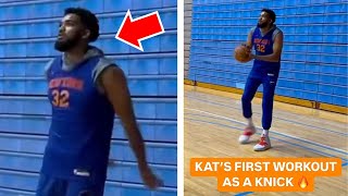 Karl Anthony Towns at Knicks practice after trade🔥 [upl. by Sina]