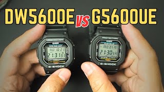 Casio GShock DW5600 VS G5600 DW5600E vs G5600UE Budget Square Comparison w Tough Solar [upl. by Elisha139]