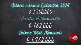 Salario minimo 2024 en Colombia [upl. by Arawaj]