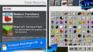 Modern Furniture mod Minecraft PE 119  Modern Furniture in MCPE 11951 [upl. by Nerok]