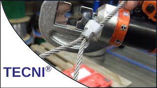 How to crimp ferrules onto wire using the Tecni Hydraulic Crimping Tool [upl. by Bucella]