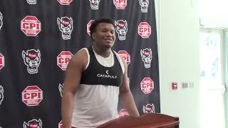 NC State NT Brandon Cleveland interview [upl. by Seravaj558]