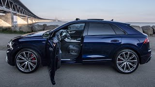 2021 AUDI Q8 55 TFSI QUATTRO V6T  STUNNING SPEC  NAVARRA BLUE  BLACK OPTICS  In Detail [upl. by Nuawad]