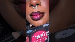 Using blush powder for my lips ❤️💕 lipcombotutorial lipmakeup lipcombo [upl. by Verney]