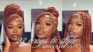 23 Easy Ways to Style Ginger Faux Locs Back to School Hairstyles  Hair Tutorial [upl. by Irb]