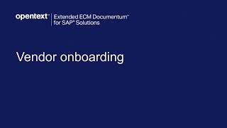 Vendor Onboarding with Documentum D2 and SAP [upl. by Brom642]