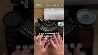 1930s Underwood Bank Typewriter vintage typewriterrevolution asmr wednesdayaddams [upl. by Roberson]