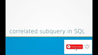 correlated subquery  SQL  DBMS  Malayalam Tutorial [upl. by Nylesoy935]