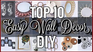 TOP 10 Easy Dollar Tree Wall Decor DIYs  HACKS you Actually Want To MAKE [upl. by Shauna864]