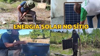 REVITALIZANDO SÍTIO MONTEI UM PEQUENO SISTEMA DE ENERGIA SOLAR PARA IRRIGAÇÃO NO SÍTIO [upl. by Ahsilav]