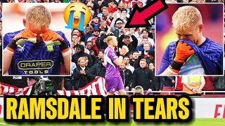 Aaron Ramsdale moved to tears by Arsenal fans gesture on Southampton return [upl. by Ullund]