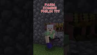 ZOMBIE PIGLIN XP FARM  shorts minecraft minecraftshorts games [upl. by Neiman807]