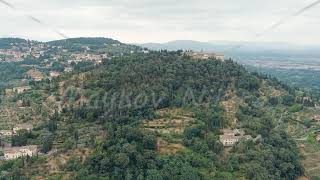 Florence Italy Convent San Francesco Nunnery on mountain Summer Aerial View Point of interest [upl. by Dell]