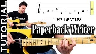 Como tocar PAPERBACKWRITER de THE BEATLES en guitarra para cualquier guitarra [upl. by Atolrac743]